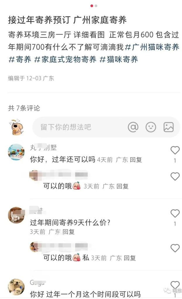 图片[1]-【23.12.11】年前火热项目—-宠物寄养/上门喂养-知计