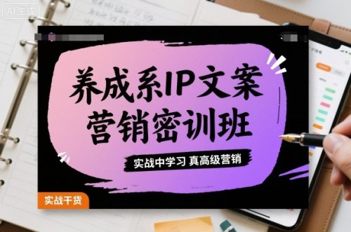 养成系IP文案营销密训班，实战中学习真高级营销-知计