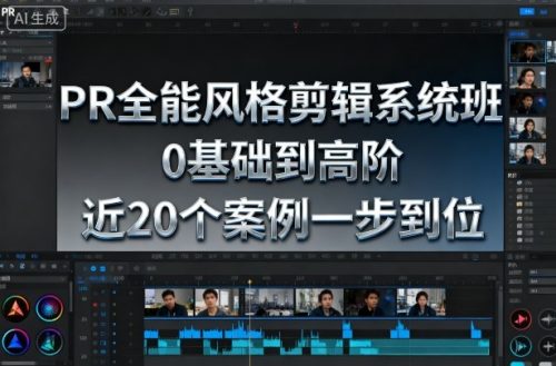 PR全能风格剪辑系统班，0基础到高阶，近20个案例一步到位-知计