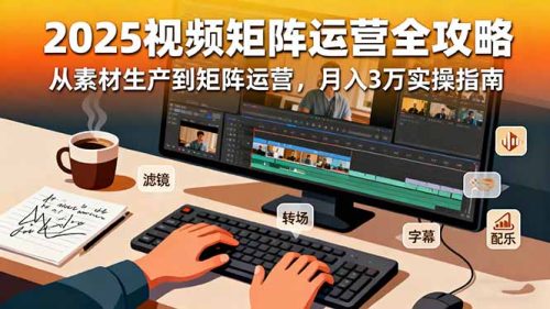 2025短视频矩阵运营全攻略:从素材生产到矩阵运营,月入3万实操指南-知计