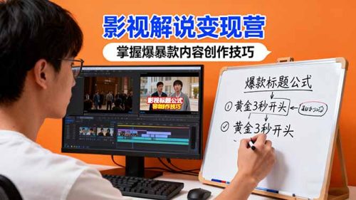 影视解说变现营：通过30+实战案例爆款内容创作技巧，掌握影视解说盈利密码-知计