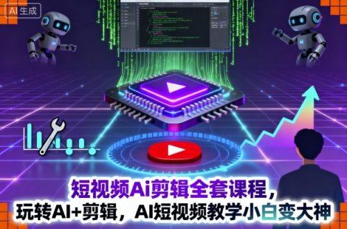 短视频Ai剪辑全套课程，玩转AI+剪辑，AI短视频教学小白变大神-知计