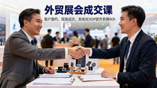 外贸展会成交课,含目标制定、客户邀约、现场成交,系统化SOP提升参展ROI-知计