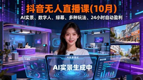 抖音无人直播课(10月-知计