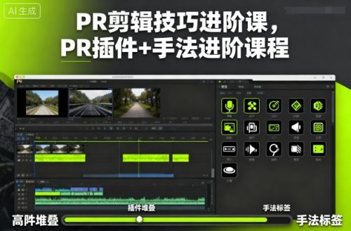 PR剪辑技巧进阶课，PR插件+手法进阶课程-知计