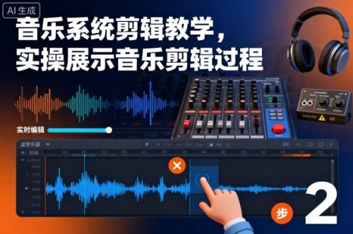 音乐系统剪辑教学,实操展示音乐剪辑过程-知计