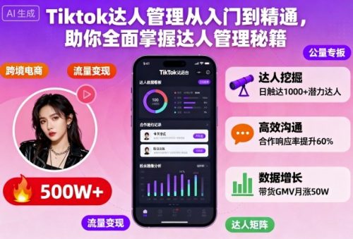 Tiktok达人管理从入门到精通,助你全面掌握达人管理秘籍-知计