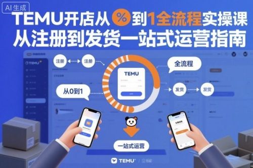 TEMU开店从0到1全流程实操课,从注册到发货一站式运营指南-知计