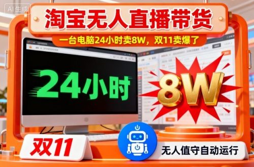 淘宝无人直播带货,一台电脑214小时卖8W,双11卖爆了【揭秘】-知计