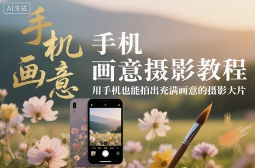 手机画意摄影教程，用手机也能拍出充满画意的摄影大片-知计