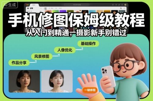 手机修图保姆级教程，从入门到精通，摄影新手别错过-知计