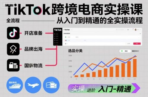 TikTok跨境电商实操课，从入门到精通的全实操流程-知计