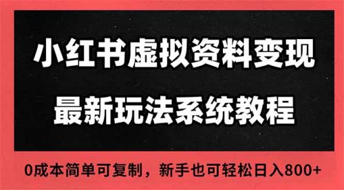 2025小红书虚拟资料最新开店运营教程，搜索流变现玩法，一人多店0成本…