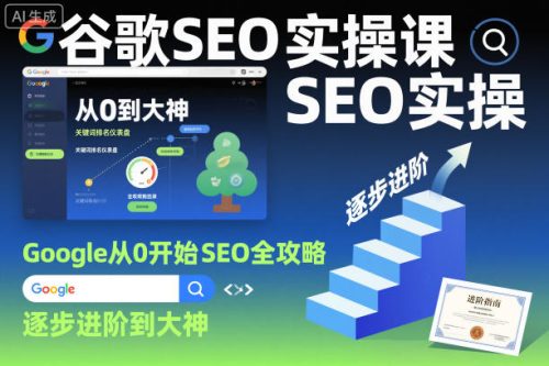 谷歌SEO实操课，Google从0开始SEO全攻略，逐步进阶到大神-知计