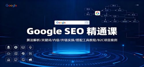 Google SEO 精通课：算法解析/关键词/内容/外链实操/搭配工具教程/B2C项目案例-知计