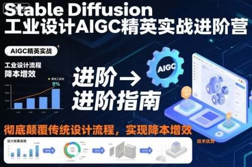 Stable Diffusion工业设计AIGC精英实战进阶营，彻底颠覆传统设计流程，实现降本增效-知计