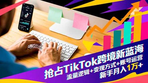 抢占TikTok跨境新蓝海：流量逻辑+变现方式+账号运营，新手月入1万+-知计