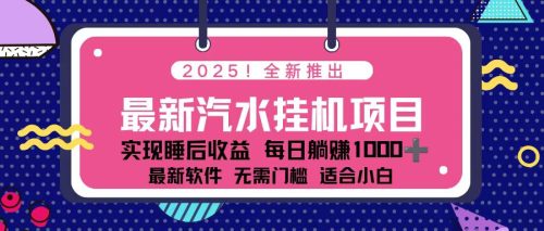 2025最新汽水音乐挂机项目 每天几分钟 轻松上w-知计