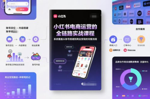 小红书电商运营的全链路实战课程，系统覆盖从账号搭建到商业变现的完整流程-知计
