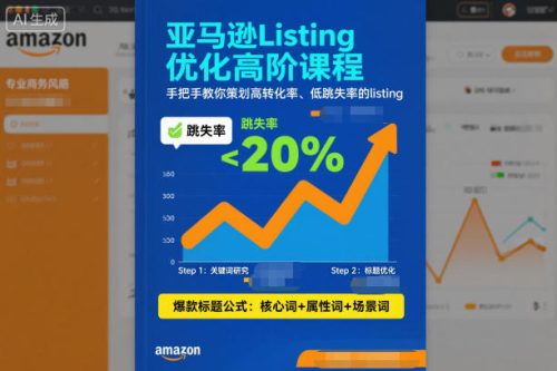 亚马逊Listing优化高阶课程，手把手教你策划高转化率、低跳失率的listing-知计