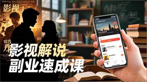 Tk影视解说副业速成课，软件安装、全流程实操、爆款预设，新手两周变现-知计