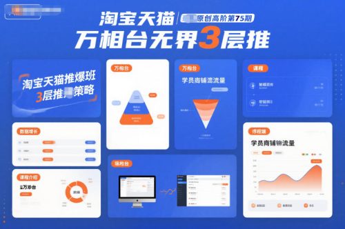 淘宝天猫推爆班原创高阶第75期，万相台无界3层推-知计