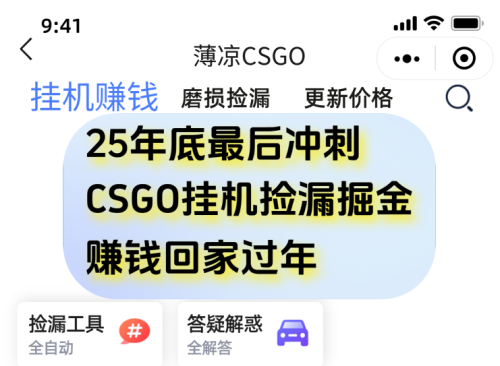 用CSGO游戏挂机捡漏掘金赚钱掘金,一部手机轻松日入500+-知计