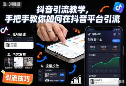 抖音引流教学,手把手教你如何在抖音平台引流-知计