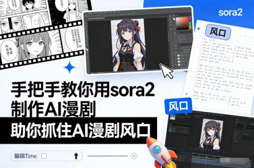 手把手教你用sora2制作AI漫剧,助你抓住AI漫剧风口-知计