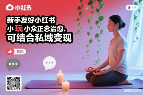 新手友好小红书小众正念治愈,玩法简单,可结合私域变现-知计