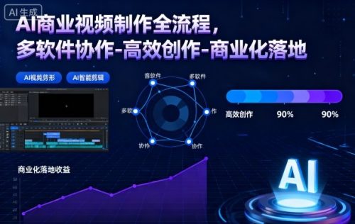AI商业视频制作全流程2期，多软件协作-高效创作-商业化落地(更新)-知计