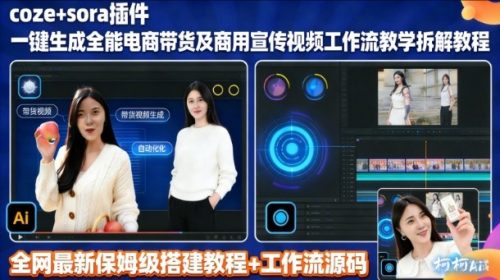 sora插件生成全能商用带货及宣传视频coze工作流拆解教程