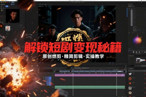 短剧拉新之原创燃剪精简剪辑实操课，解锁短剧变现秘籍-知计