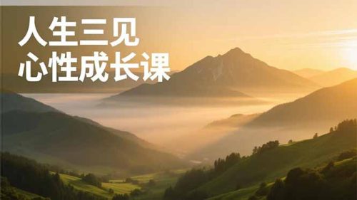 人生三见心性成长课，见天地众生自己，搞透人性安顿身心，活出清晰自我，内在富足无价-知计