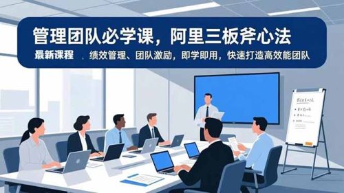 管理团队必学课，阿里三板斧心法、绩效管理、团队激励，即学即用，快速打造高效能团队-知计