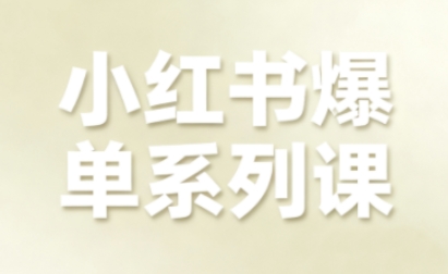 小红书爆单系列课，聚焦小红书电商全链路增长(更新)-知计