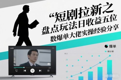 短剧拉新之盘点玩法日收益五位数爆单大佬实操经验分享-知计