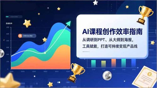 AI课程创作效率指南，从调研到PPT、从大纲到海报，工具赋能，打造可持续变现产品线-知计