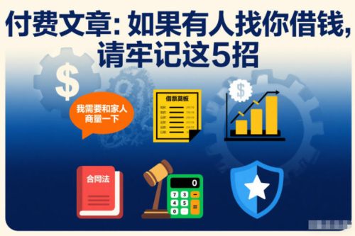 付费文章：如果有人找你借钱，请牢记这5招-知计