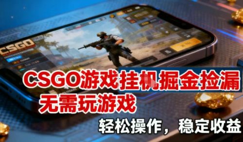 CSGO游戏挂G掘金捡漏，不需要玩游戏，操作简单，收益稳定【揭秘】-知计
