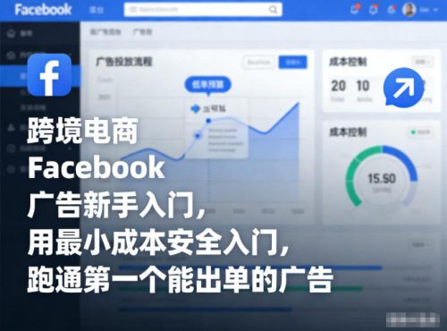 跨境电商Facebook广告新手入门，用最小成本安全入门，跑通第一个能出单的广告-知计