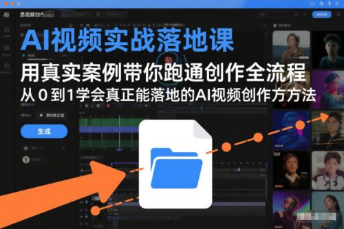 AI视频实战落地课,用真实案例带你跑通创作全流程,从0到1学会真正能落地的AI视频创作方法-知计