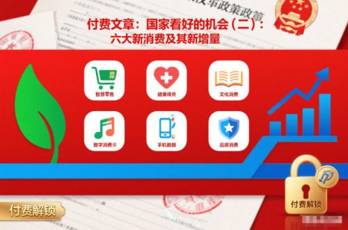 付费文章：国家看好的机会(二)：六大新消费及其新增量-知计