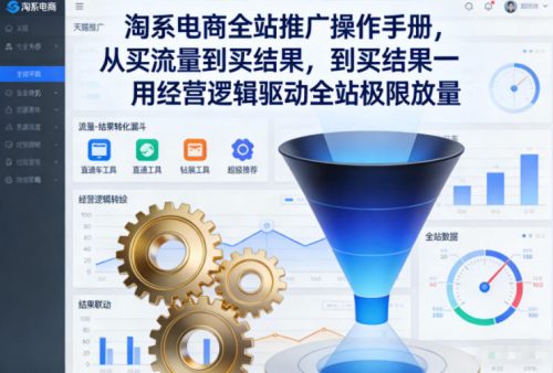 淘系电商全站推广操作手册，从买流量到买结果一用经营逻辑驱动全站极限放量-知计