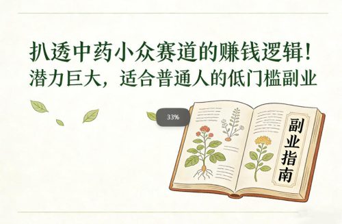 扒透中药小众赛道的賺米逻辑,潜力巨大,适合普通人的低门槛副业-知计