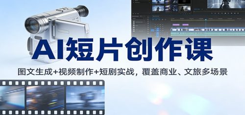 AI短片创作课:图文生成+ 视频制作+短剧实战,覆盖商业、 文旅多场景-知计