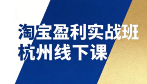 淘宝盈利实战班杭州线下课12月26-28日(音频+字幕)，帮你掌握SOP流程+12门核心技术-知计