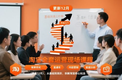 淘宝全套运营现场课程(更新26年1月),从基础到高阶,拆解淘宝核心玩法