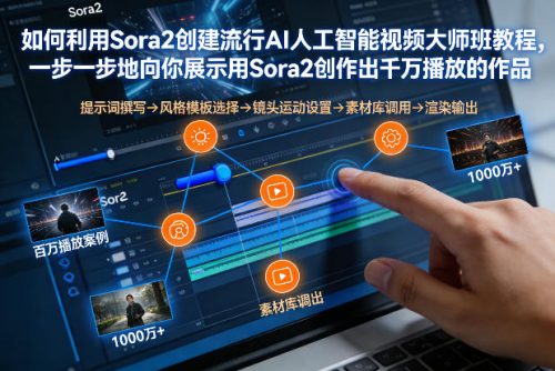 如何利用Sora2创建流行AI人工智能视频大师班，一步一步地向你展示用Sora2创作出千万播放的作品-知计