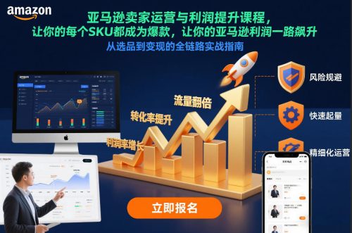 亚马逊卖家运营与利润提升课程，让你的每个SKU都成为爆款，让你的亚马逊利润一路飙升(更新12月)-知计